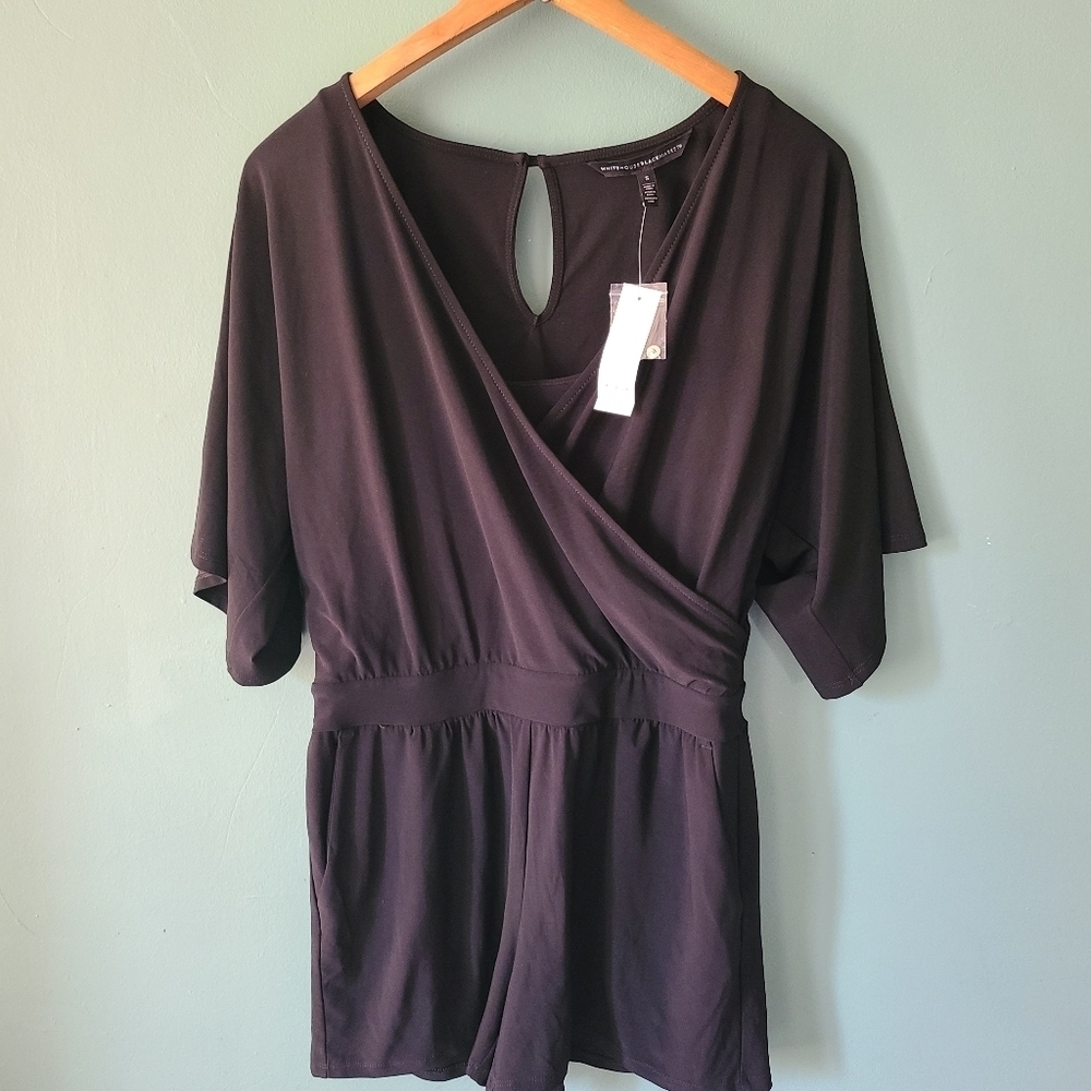 WHBM Kimono Romper Black Size Small